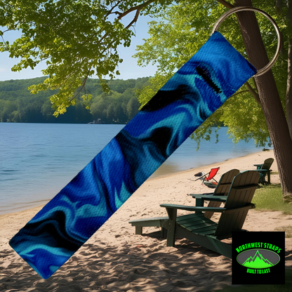 Liquid Blue Key Fob, Perfect for backpack or purse.