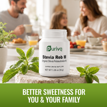 Stevia Reb M powder, (Reb-M | Rebaudioside M), 60 grams | 2,000 servings, Puriva Nutrition