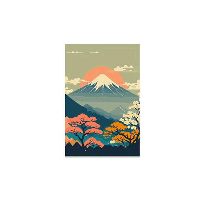Sunrise Scenery Cherry Blossom Living Room Bedroom Decorative Hanging Painting