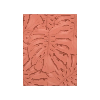 Coral Monstera Botanical Print – Unframed Wall Art