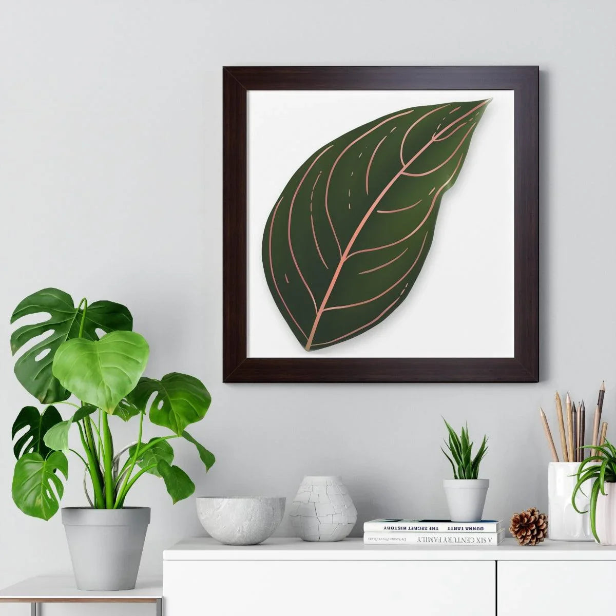 Aglaonema Rotundum Framed Print – Botanical Wall Art