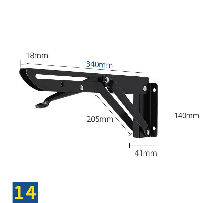 Stainless Steel K-shaped Folding Triangle Bracket Wall Shelf Shelf Support Frame
