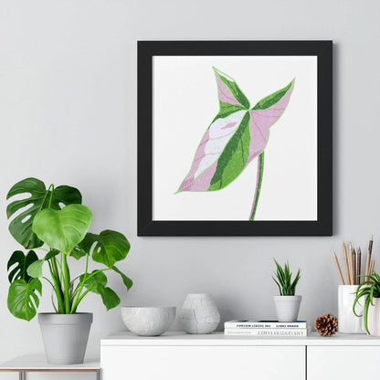 Syngonium Tricolor Framed Print – Botanical Wall Art