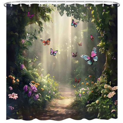 Shower Curtain Digital Printing Bathroom Waterproof Mildew-proof Partition Curtain