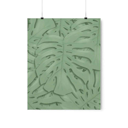 Sage Green Monstera Botanical Print – Unframed Wall Art