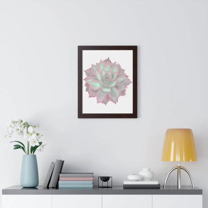 Echeveria Violet Queen Succulent Framed Print – Botanical Wall Art