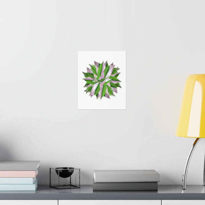 Syngonium Tricolor Pattern Botanical Print – Unframed Wall Art