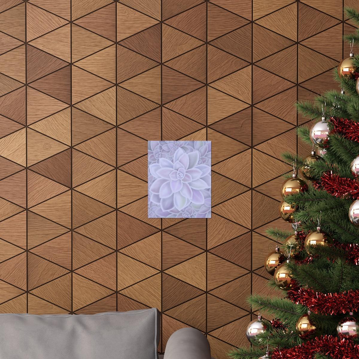 Graptopetalum Murasaki Succulent Pattern Botanical Print – Unframed Wall Art