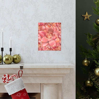 Graptosedum California Sunset Succulent Pattern Botanical Print – Unframed Wall Art