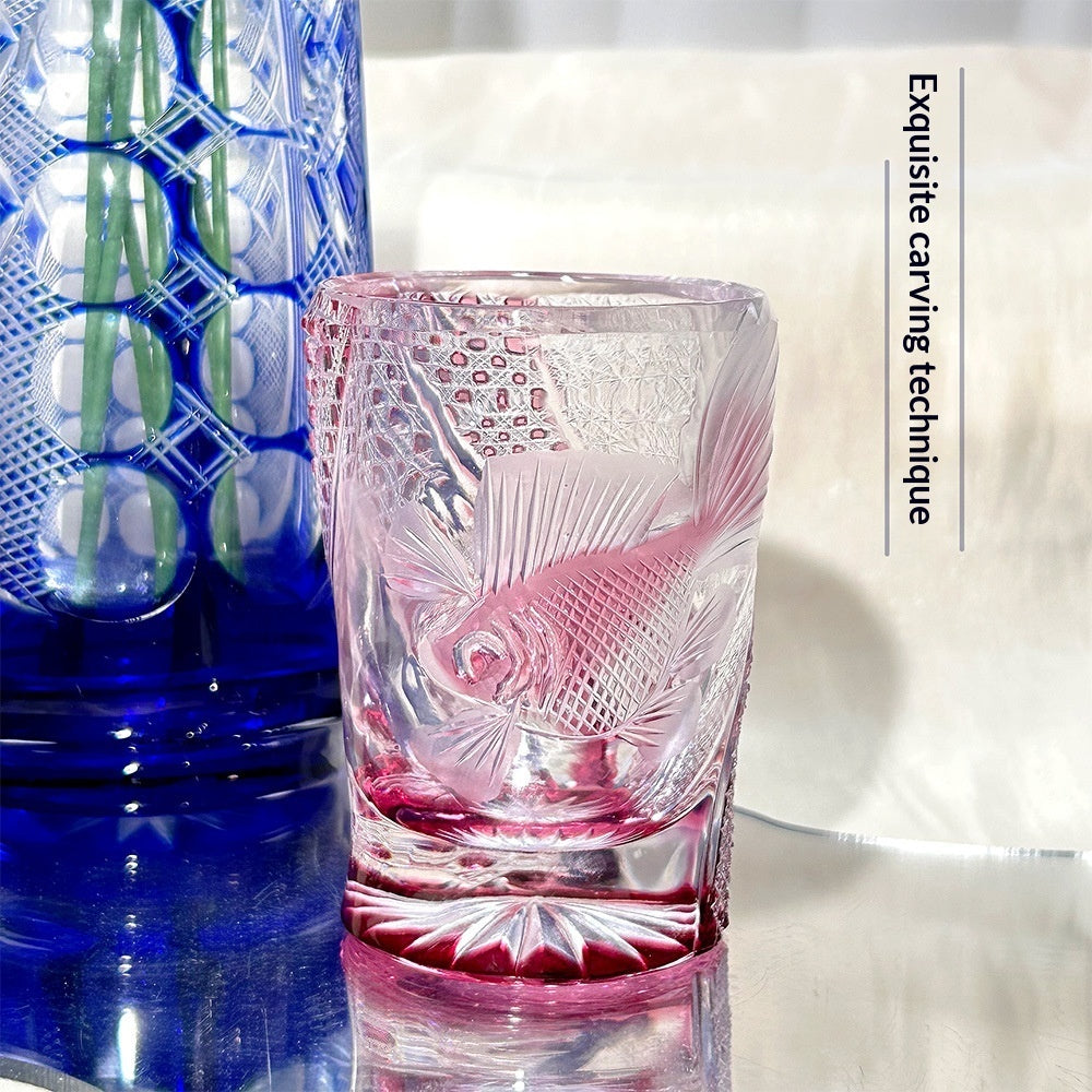 Exquisitely Hand Carved Glass Water Hyacinth