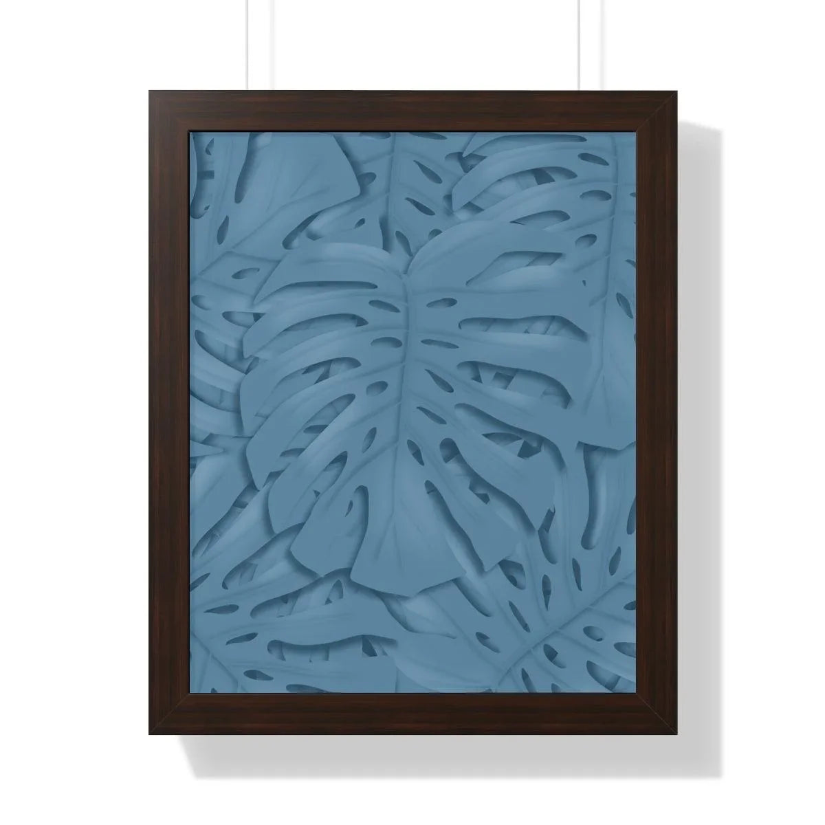 Cerulean Monstera Framed Print – Botanical Wall Art