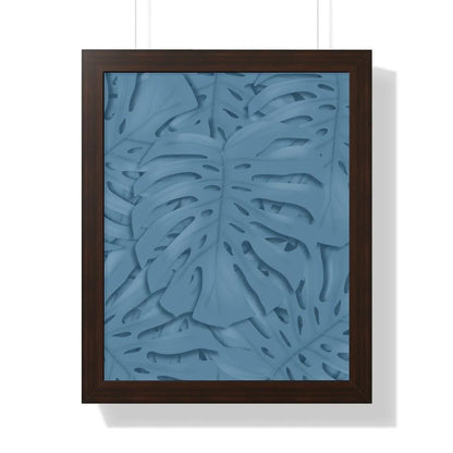 Cerulean Monstera Framed Print – Botanical Wall Art