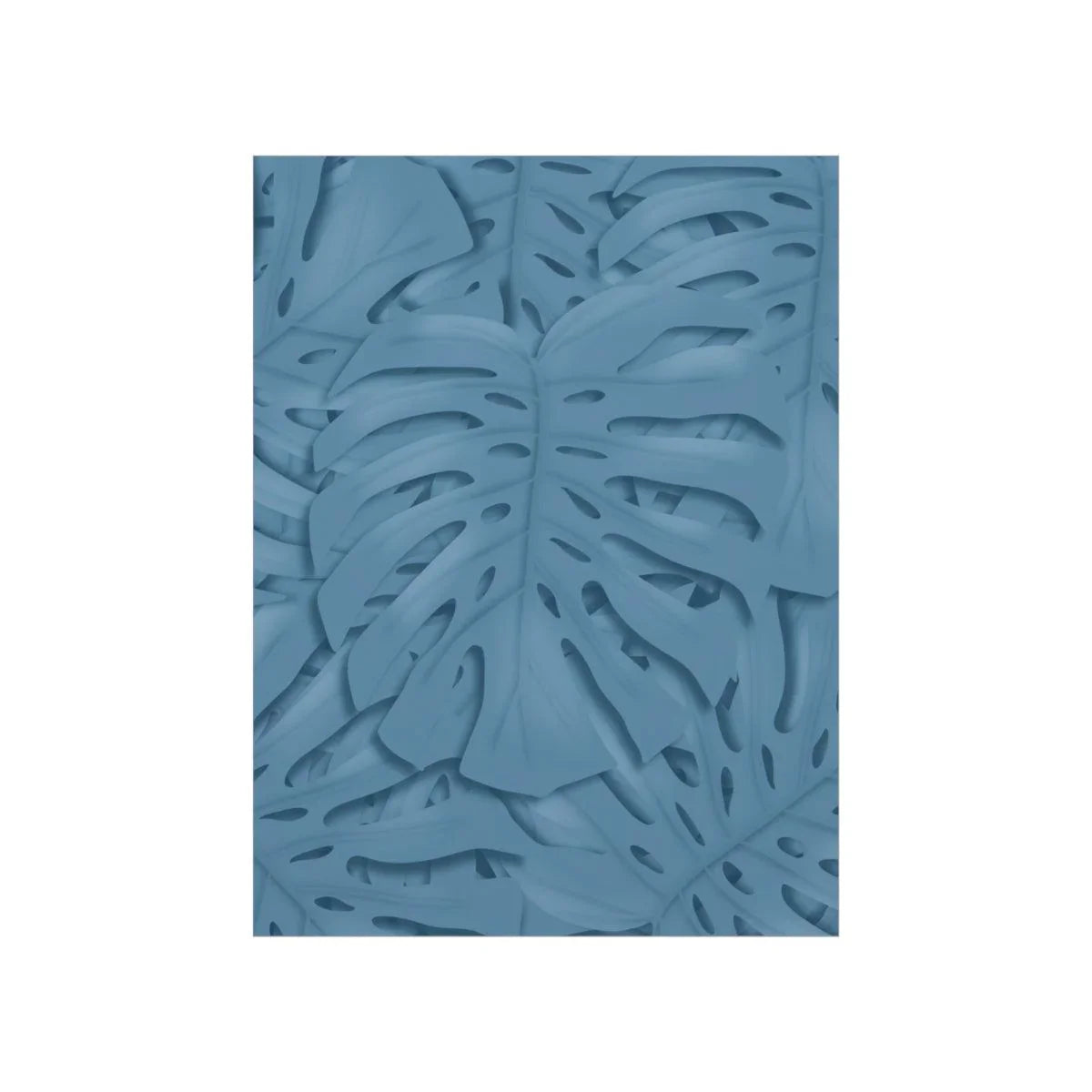 Cerulean Monstera Botanical Print – Unframed Wall Art