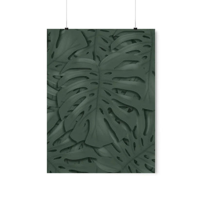 Deep Green Monstera Botanical Print – Unframed Wall Art