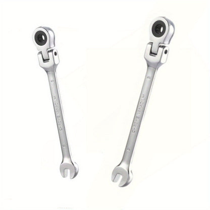 2/10pcs Heavy-duty Industrial 72-tooth Socket Wrenches, Fixed Head and Ratchet Mechanical Tools, 2-in-1 Open and Box Wrenches, Cr-V Structure, Auto Repair, DIY, Professional Tool Kit (compatible with 6&8mm)