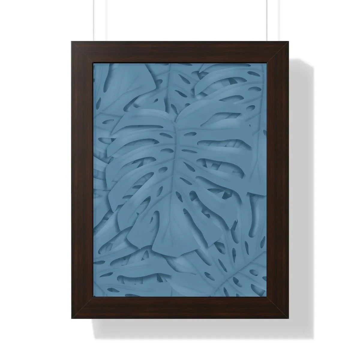 Cerulean Monstera Framed Print – Botanical Wall Art