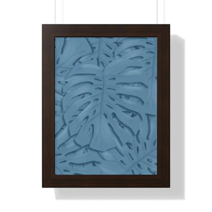 Cerulean Monstera Framed Print – Botanical Wall Art