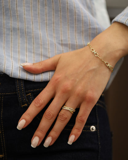 X Shape Double Ring