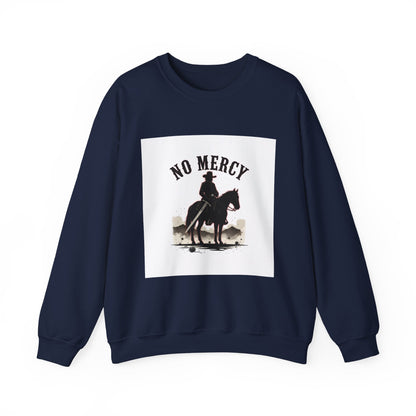 No Mercy cowboy silhouette Sweatshirt | western skull art, gothic Americana