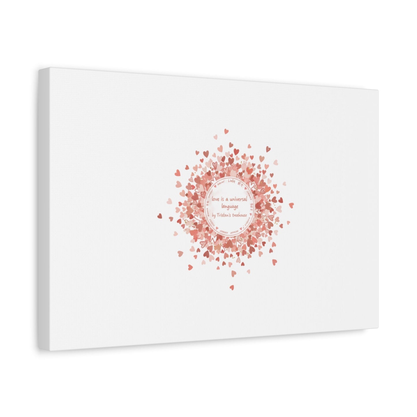 Tiny Heart Confetti Canvas | Matte Stretched Wall Art