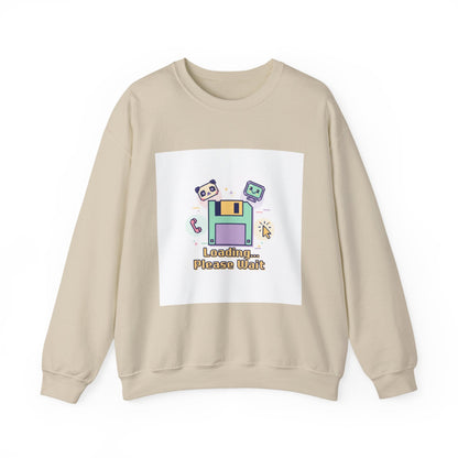 Loading Please Wait Crewneck Sweatshirt | Old Internet Aesthetic, pixel art retro web