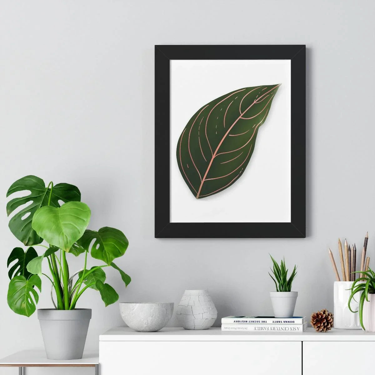 Aglaonema Rotundum Framed Print – Botanical Wall Art