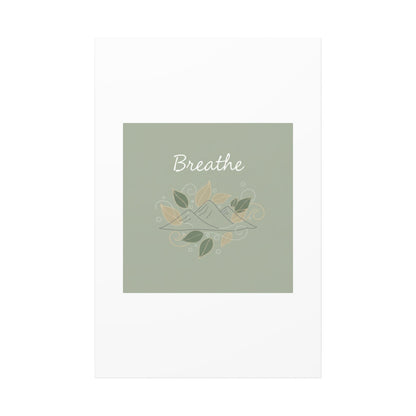 Breathe Mountain Line Canvas | Nature Symbols, Minimal Forest Wall Art