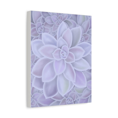 Graptopetalum Murasaki Succulent Pattern Canvas Print – Botanical Wall Art
