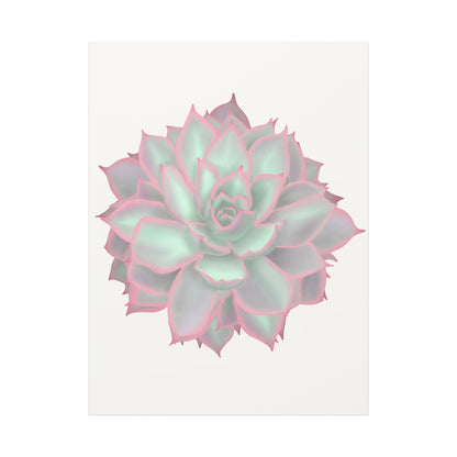 Echeveria Violet Queen Succulent Canvas Print – Botanical Wall Art