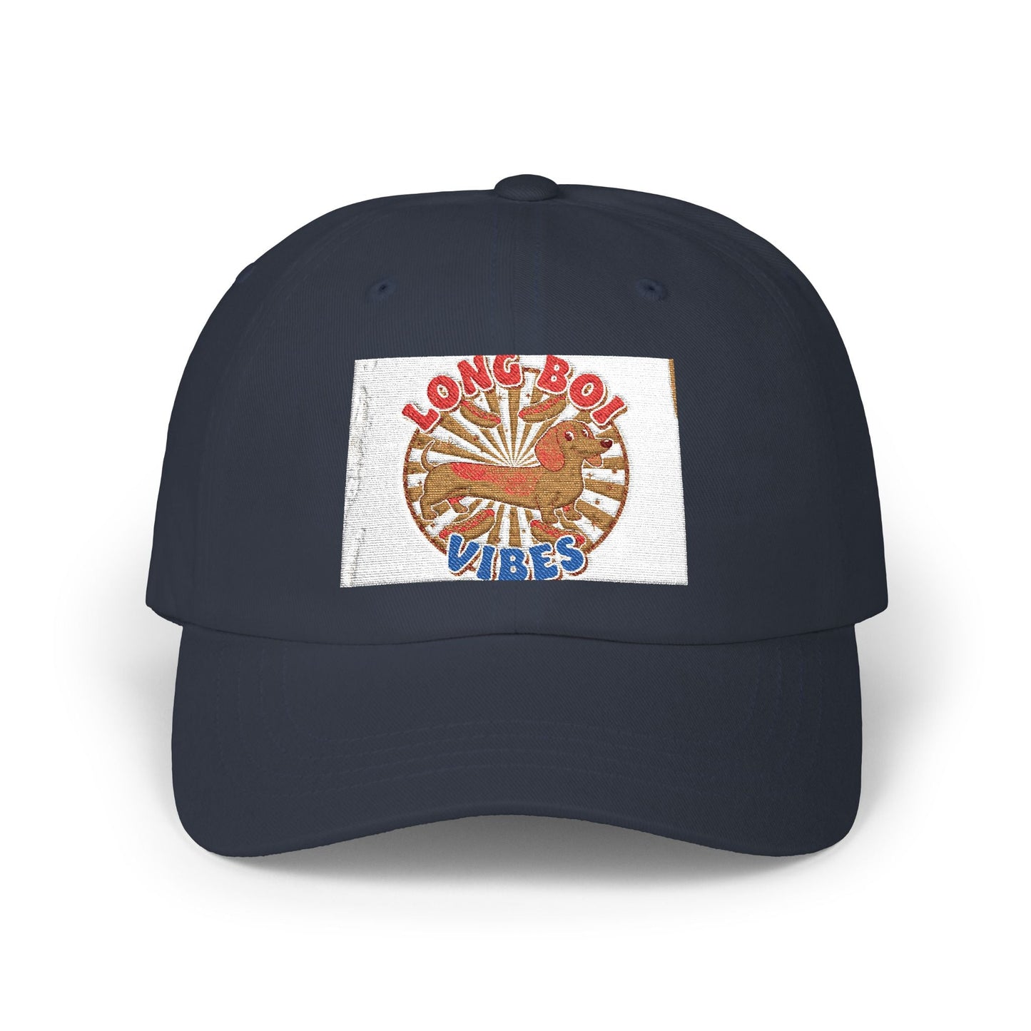 Funny Weiner Dog Meme Classic Dad Cap — Long Boy Graphic