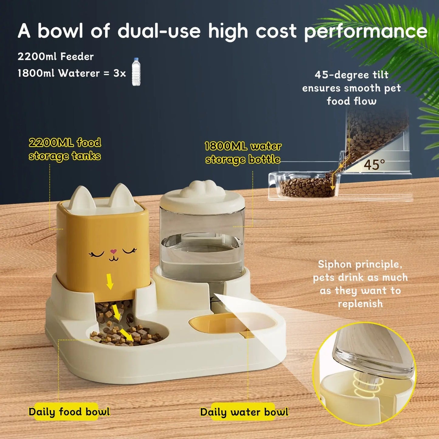 Super Cute Pets Feed & Drink Dispenser