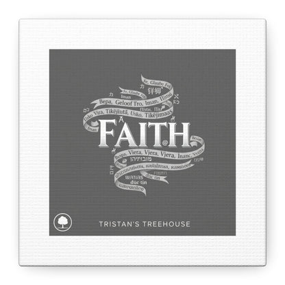 handwritten faith ribbon Canvas | sketch aesthetic, doodle design