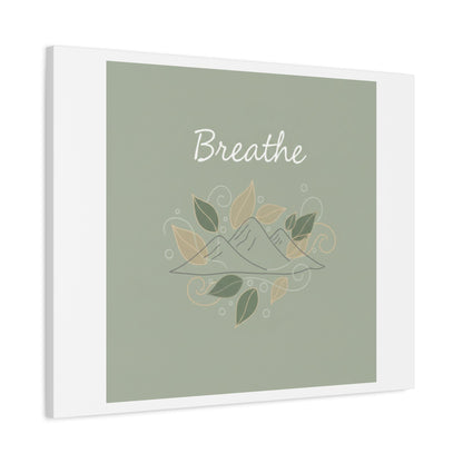Breathe Mountain Line Canvas | Nature Symbols, Minimal Forest Wall Art