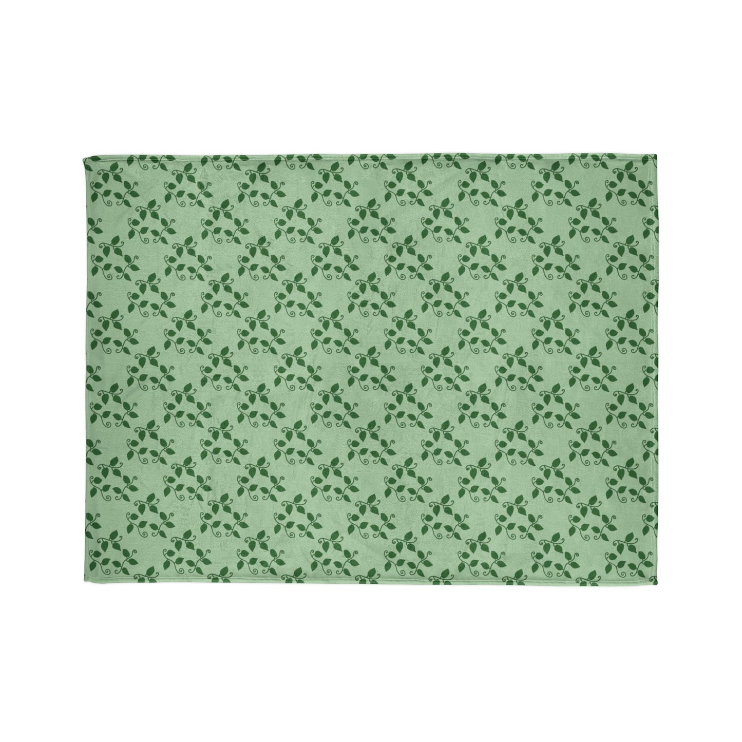 Pothos Pattern Cozy Fleece Throw Blanket