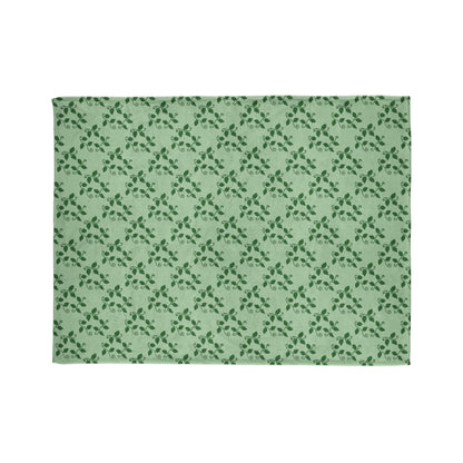 Pothos Pattern Cozy Fleece Throw Blanket