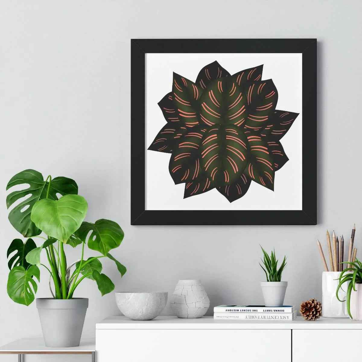 Calathea Pinstripe Framed Print – Botanical Wall Art