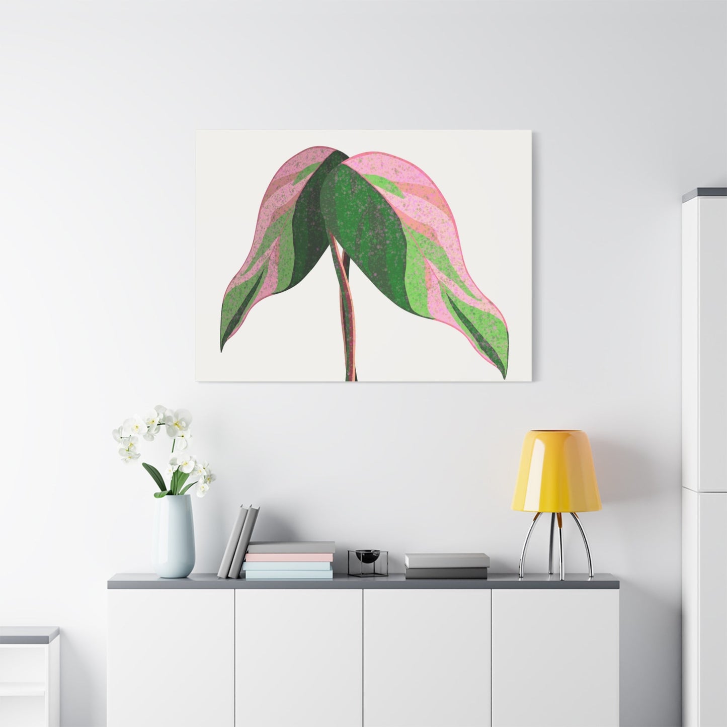 Pink Princess Philodendron Canvas Print – Botanical Wall Art