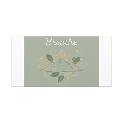 Breathe Mountain Line Canvas | Nature Symbols, Minimal Forest Wall Art