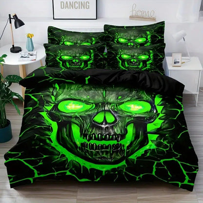 Rose Skull Printed Home Textile Bedding Suit