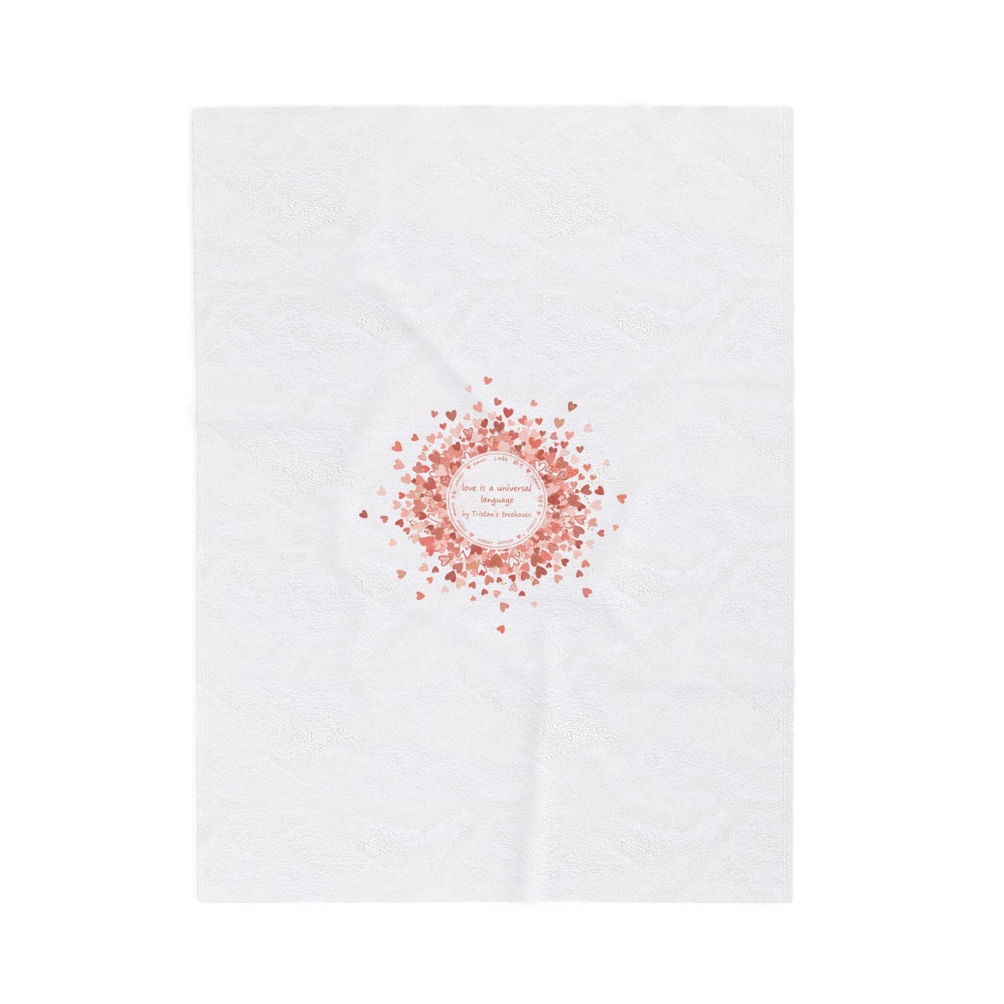 Tiny Heart Confetti Wreath Blanket | Velveteen Plush Blanket