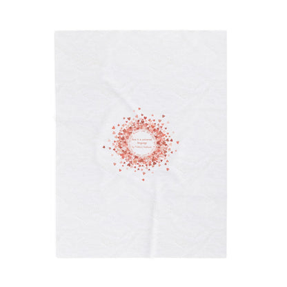 Tiny Heart Confetti Wreath Blanket | Velveteen Plush Blanket