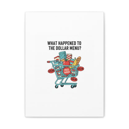 What Happened to the Dollar Menu? Canvas | Grocery Prices Meme, Price Shock Wall Art