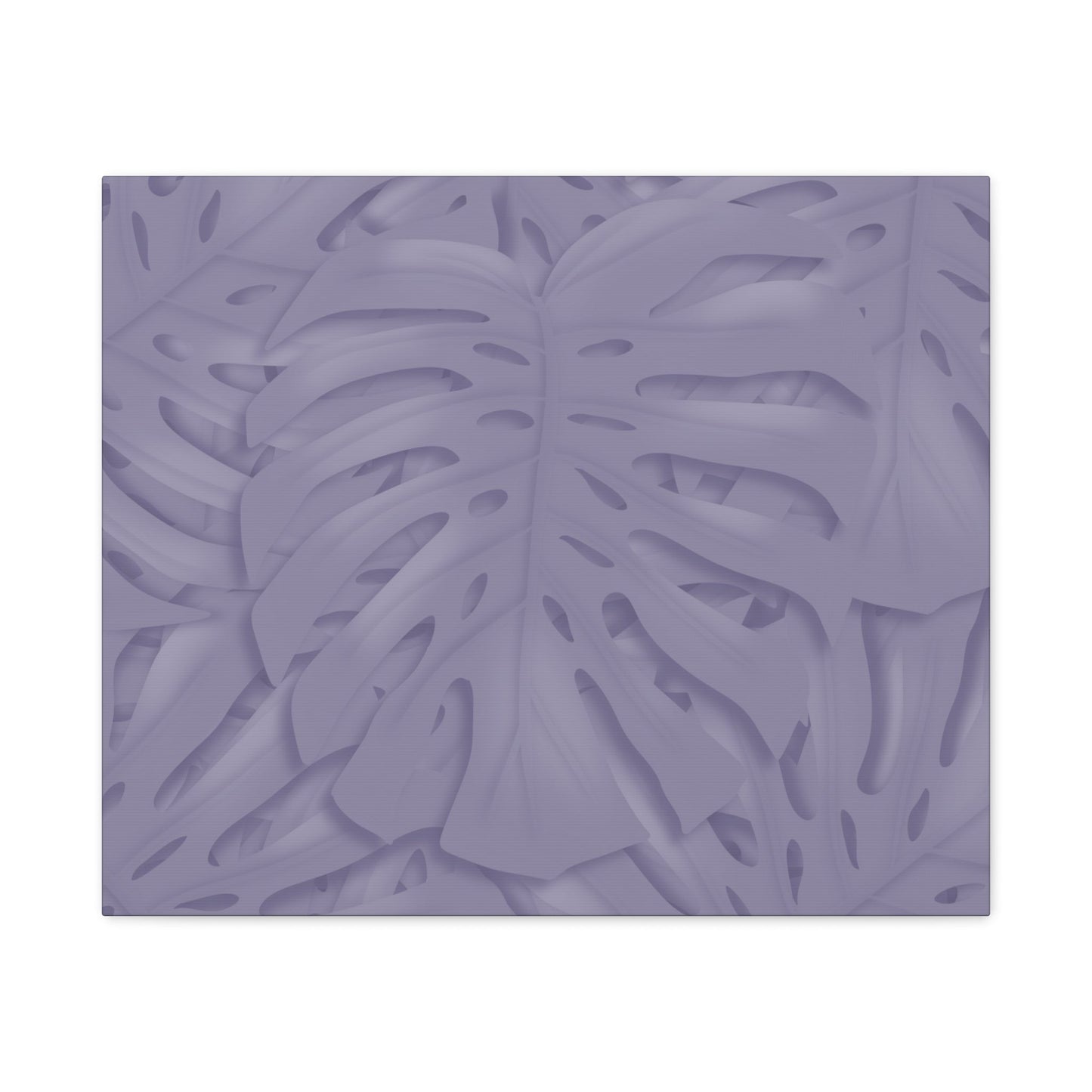 Violet Monstera Canvas Print – Botanical Wall Art