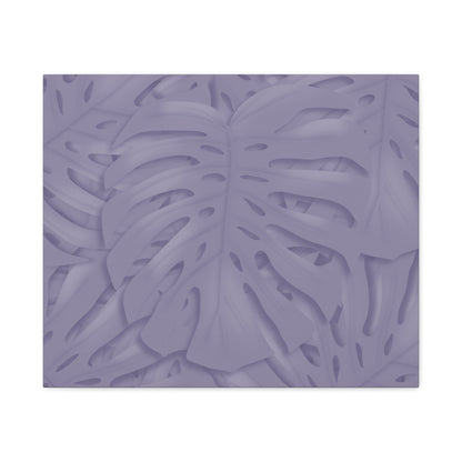 Violet Monstera Canvas Print – Botanical Wall Art