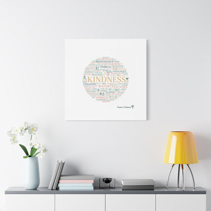Kindness Word Cloud Canvas | Fresh Start Minimalist Wall Art