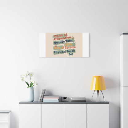 Love Languages List Matte Canvas Wall Art | love language meme, relationship humor