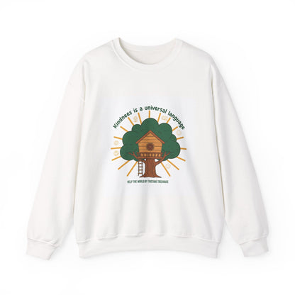 Kindness Treehouse Sweatshirt | eco humor, sustainable living
