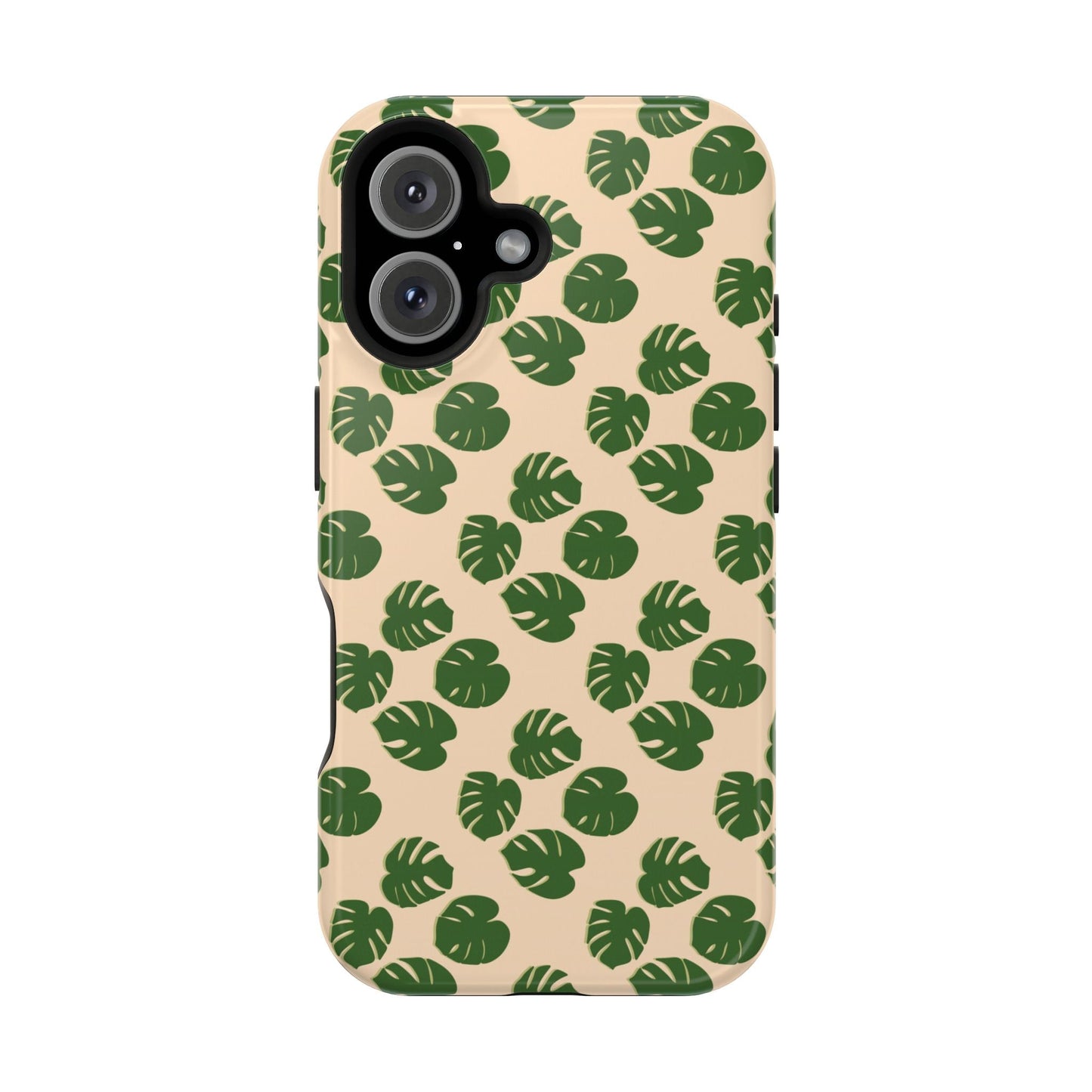 Monstera Pattern Phone Case – Dual Layer Protective Cover