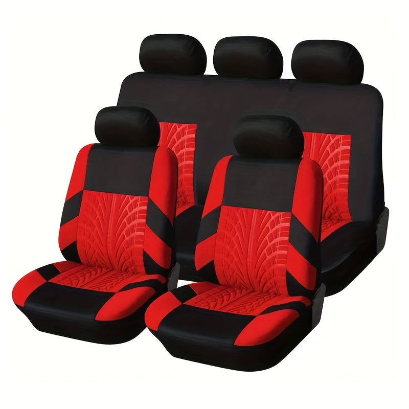 Tire Track Seat Covers Breathable Universal Set of 5