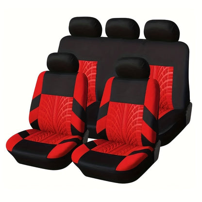 Tire Track Seat Covers Breathable Universal Set of 5